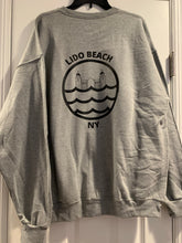 Load image into Gallery viewer, Gray Lido Beach NY Crewneck Sweatshirt
