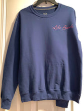 Load image into Gallery viewer, Navy Blue Lido Beach Women’s Crewneck Sweatshirt
