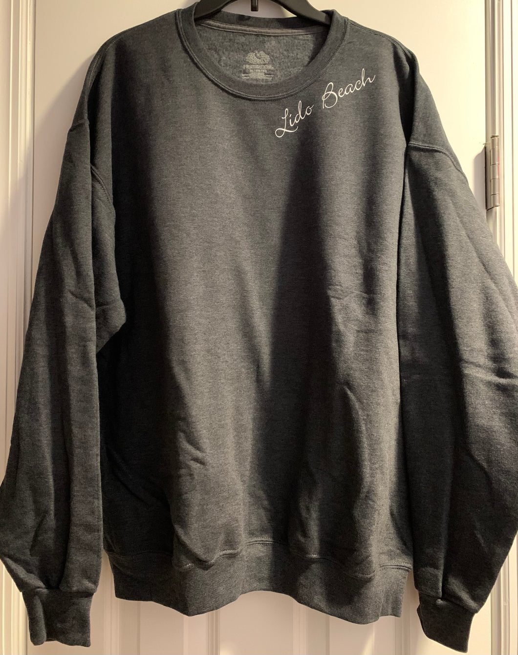 Dark Gray Lido Beach NY Crewneck Sweatshirt