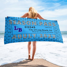 Load image into Gallery viewer, Long Beach NY Beach Pass Beach Towel
