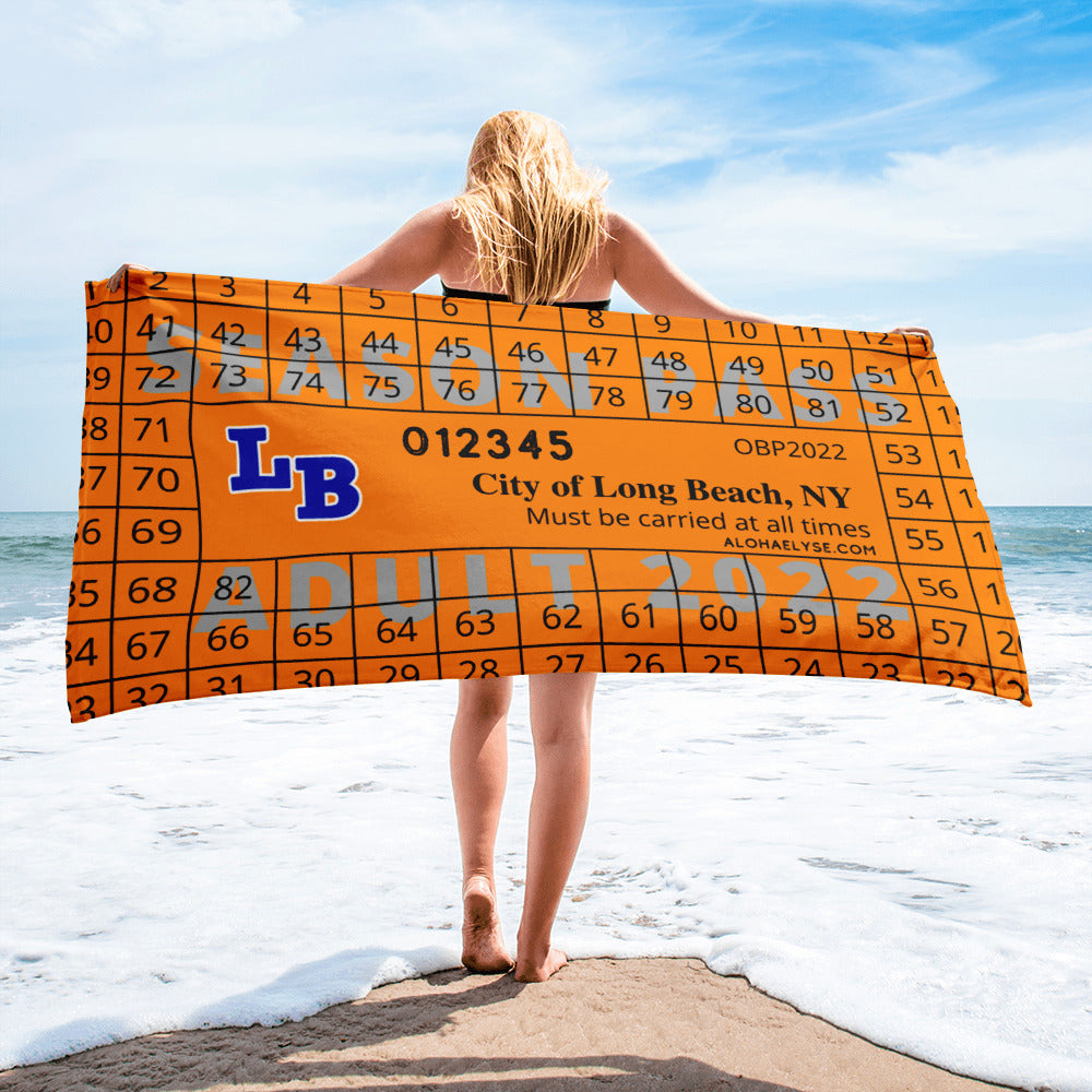 Long Beach NY Beach Pass Beach Towel 2022 – AlohaElyse